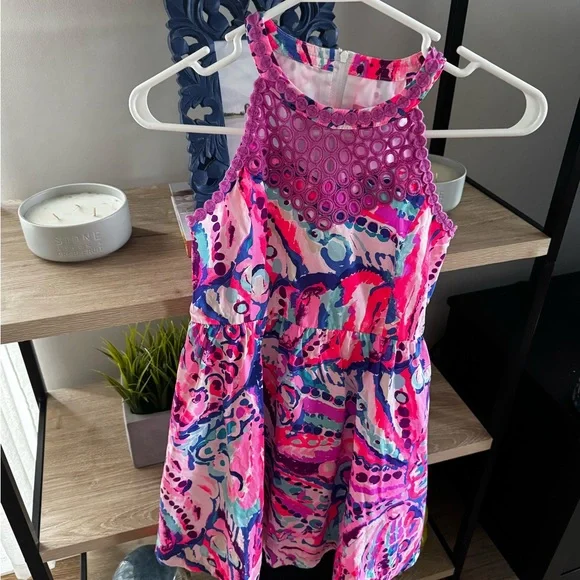 Lilly Pulitzer Kinley dress Colony Coral Shell Out Patten size 12 - Picture 2 of 4